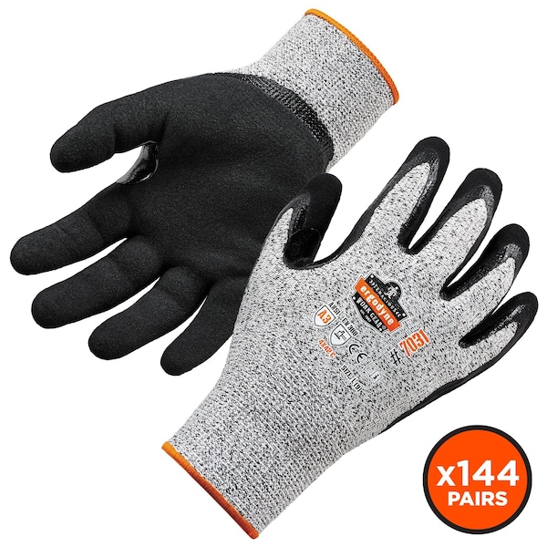Ergodyne Nitrile-Coated CR Gloves, Gray, XL 144 PK 17885 - main